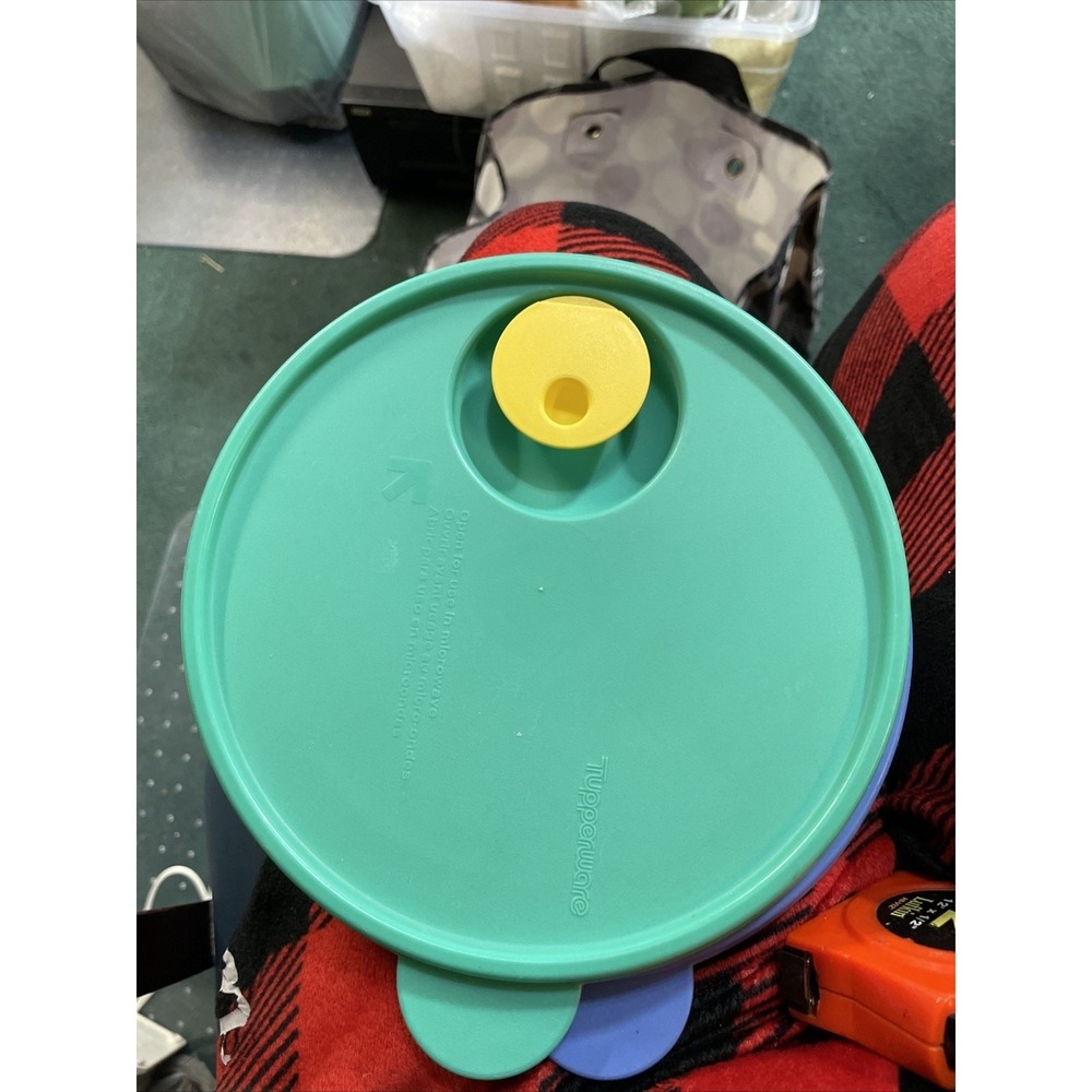 Tupperware Crystalwave Replacement Green Lid Seal 7.5" 2649A‎ - 4 #2 with Vent
